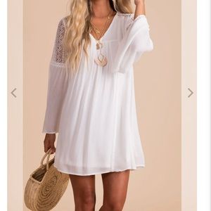 Bella Ella Boutique - Gorgeous Gal Mini Dress - Large - White Dress